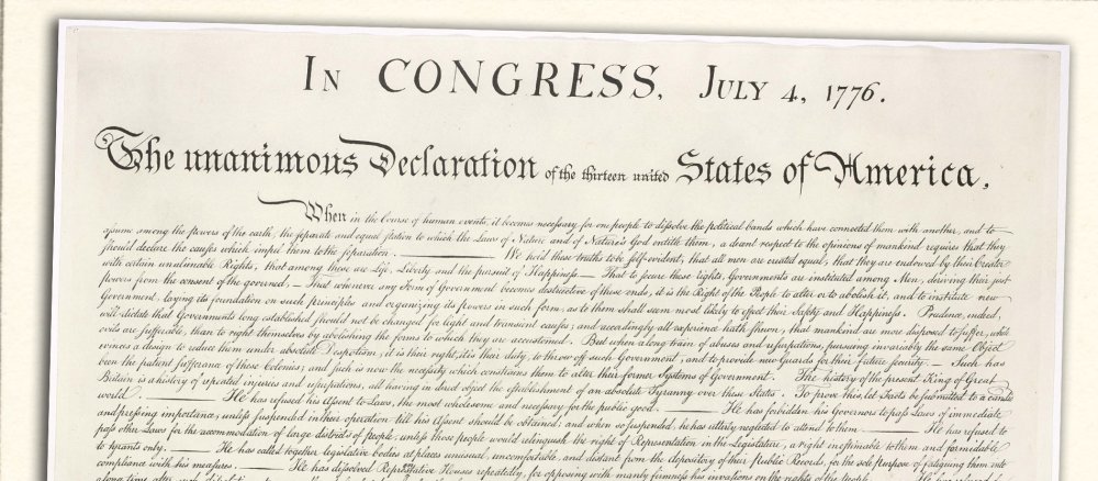 Unabhängigkeitserklärung der USA, Seitenkopf