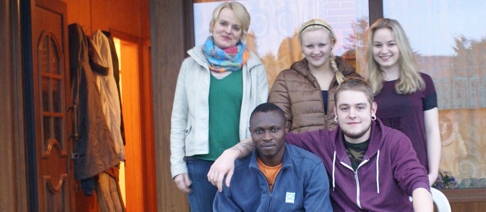 Abdul Malik zusammen mit Familie Kühling